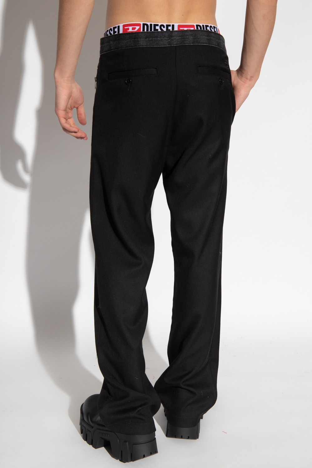 Black 'P-GOLD' trousers Diesel - Vitkac Canada